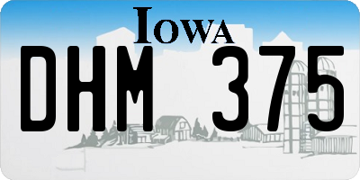 IA license plate DHM375