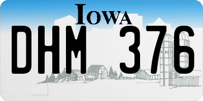 IA license plate DHM376