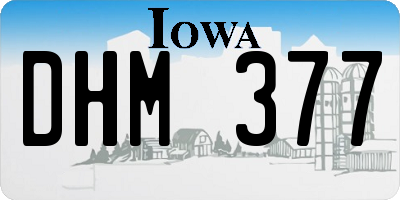 IA license plate DHM377