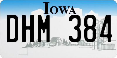 IA license plate DHM384