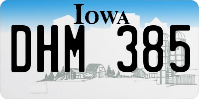 IA license plate DHM385