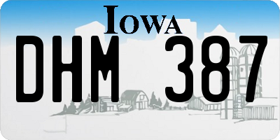 IA license plate DHM387