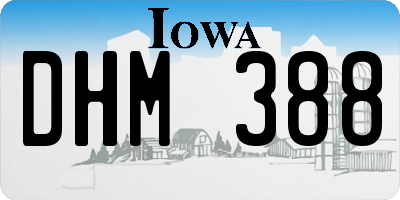 IA license plate DHM388