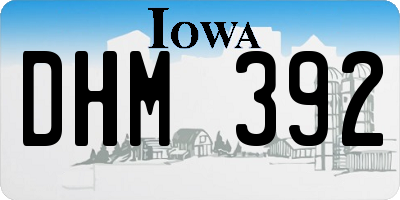 IA license plate DHM392