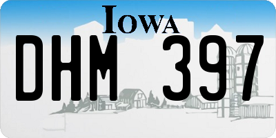 IA license plate DHM397