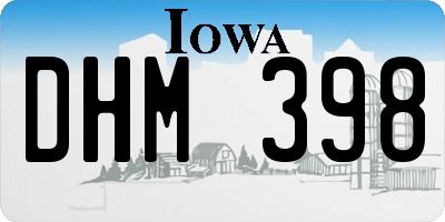 IA license plate DHM398