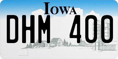 IA license plate DHM400