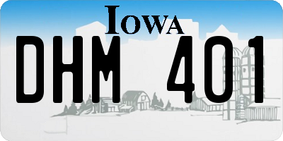 IA license plate DHM401