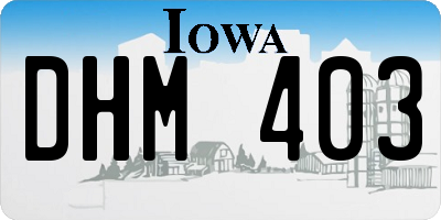 IA license plate DHM403