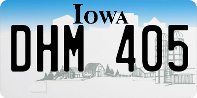 IA license plate DHM405