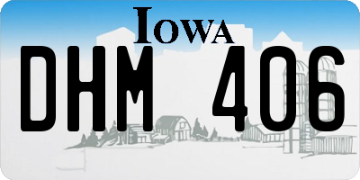 IA license plate DHM406