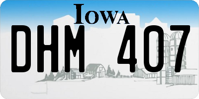 IA license plate DHM407