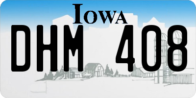 IA license plate DHM408