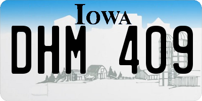 IA license plate DHM409