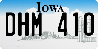 IA license plate DHM410