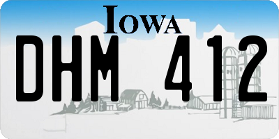 IA license plate DHM412