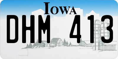 IA license plate DHM413