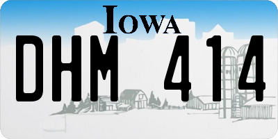 IA license plate DHM414