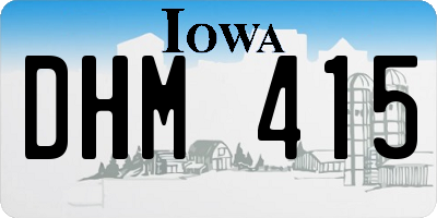 IA license plate DHM415