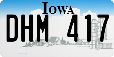 IA license plate DHM417