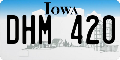 IA license plate DHM420