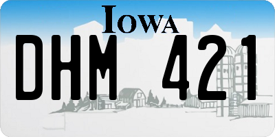 IA license plate DHM421