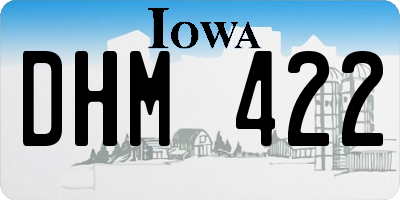 IA license plate DHM422