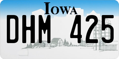 IA license plate DHM425