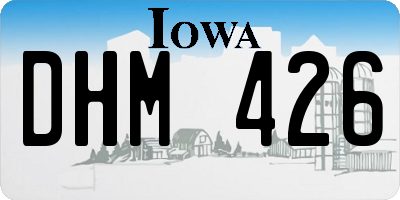 IA license plate DHM426