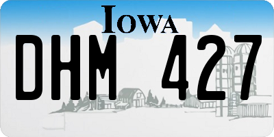 IA license plate DHM427