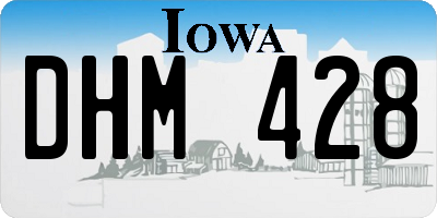 IA license plate DHM428