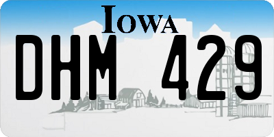 IA license plate DHM429