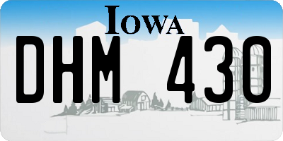 IA license plate DHM430