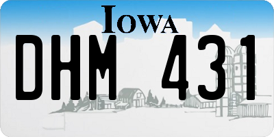 IA license plate DHM431