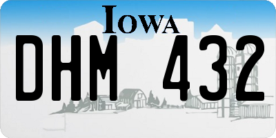 IA license plate DHM432