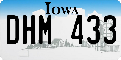 IA license plate DHM433