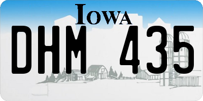 IA license plate DHM435