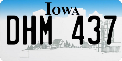 IA license plate DHM437