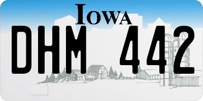 IA license plate DHM442