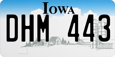 IA license plate DHM443