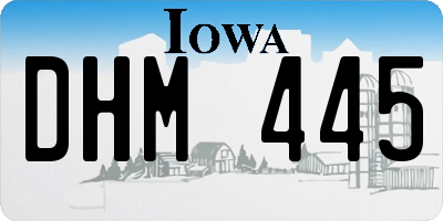 IA license plate DHM445