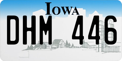 IA license plate DHM446