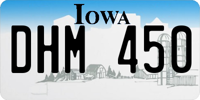 IA license plate DHM450