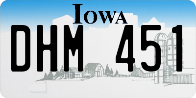 IA license plate DHM451