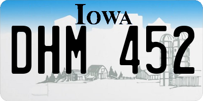 IA license plate DHM452