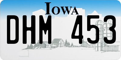 IA license plate DHM453