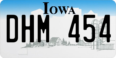 IA license plate DHM454