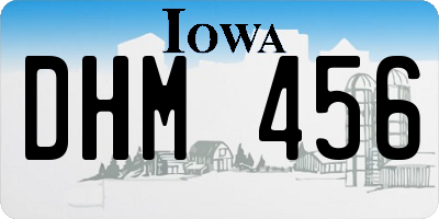 IA license plate DHM456