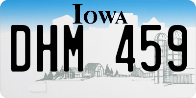 IA license plate DHM459