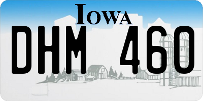 IA license plate DHM460